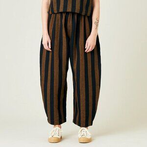 BEYOND NINE - Mabel Stripe Linen Trousers